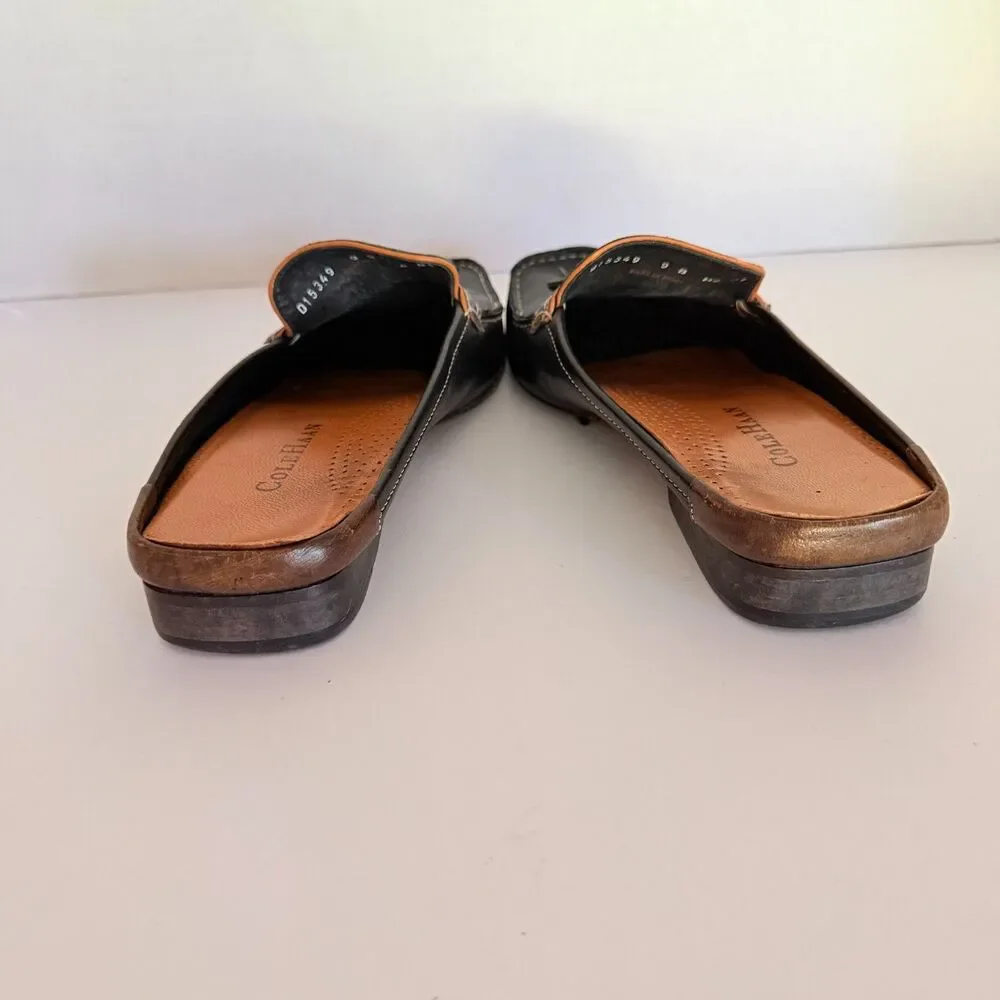 Cole Haan Black Leather Tassel Loafer Mules, Men's 9 Slip On